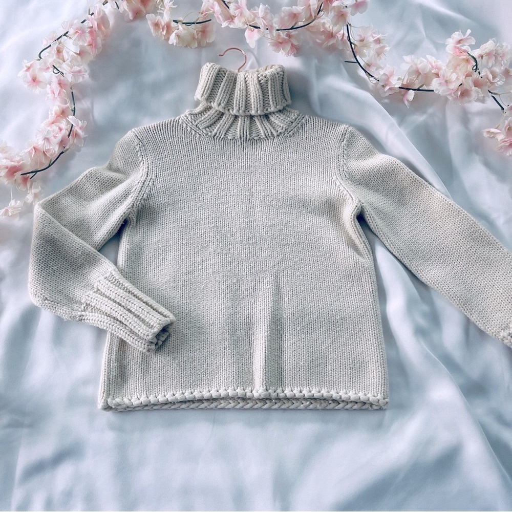 Elegant Cream Turtleneck Sweater